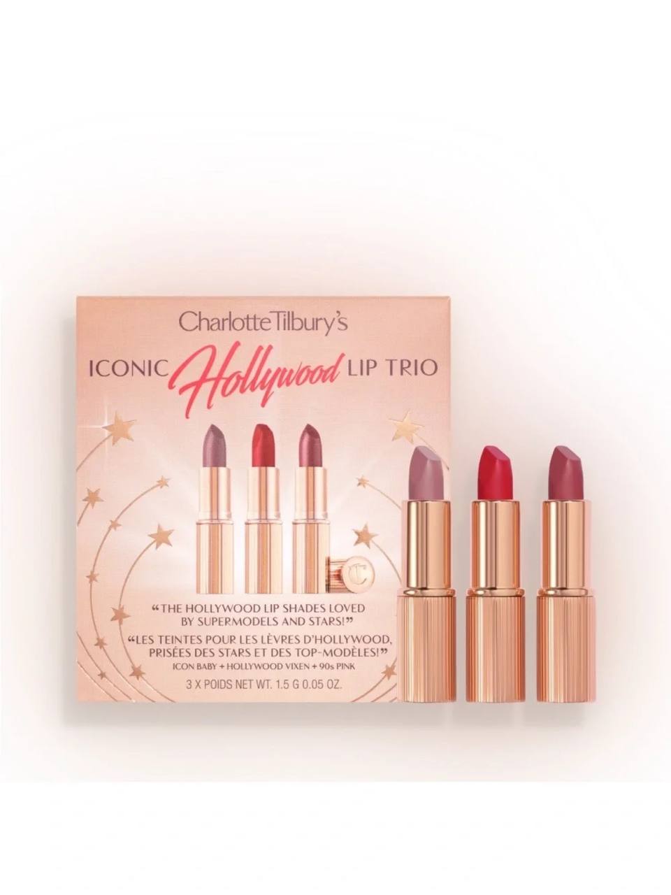 Charlotte Tilbury’s-Iconic Hollywood Lip Trio-3*1.5g