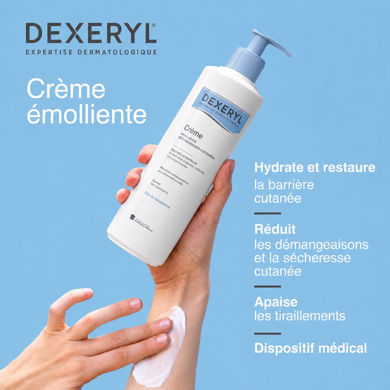 Dexeryl-Crème Sécheresses Cutanées-500g – Image 2