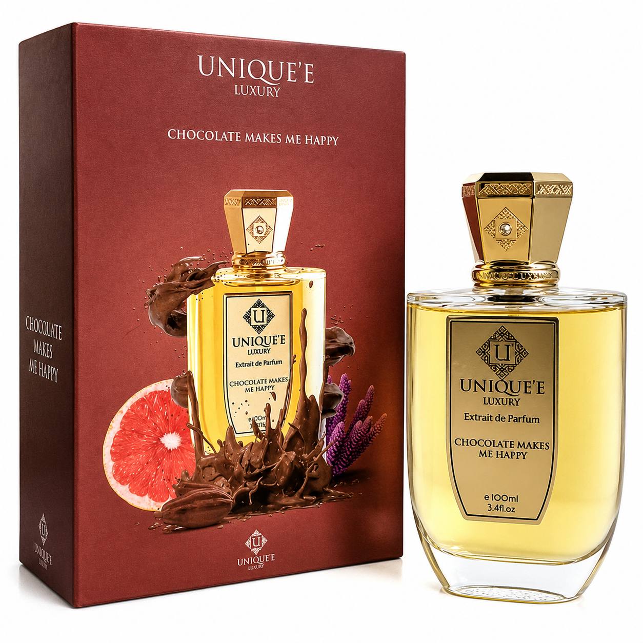 Unique'e Luxury-Chocolate Makes Me Happy-Extrait de Parfum-100ml